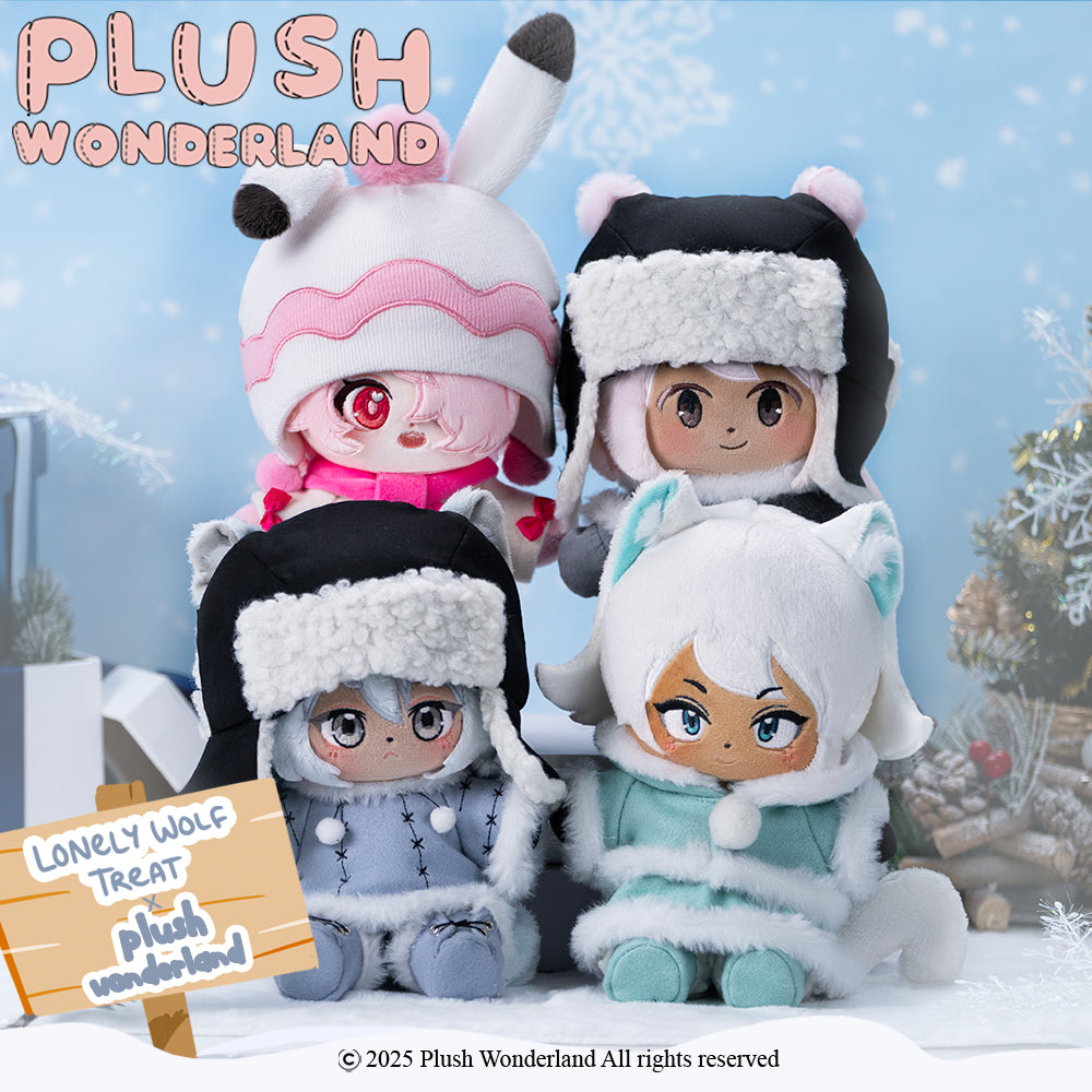 【VORVERKAUF】【Autorisierter Händler】PLUSH WONDERLAND Lonely Wolf Treat 20CM Plüschtier aus Baumwolle