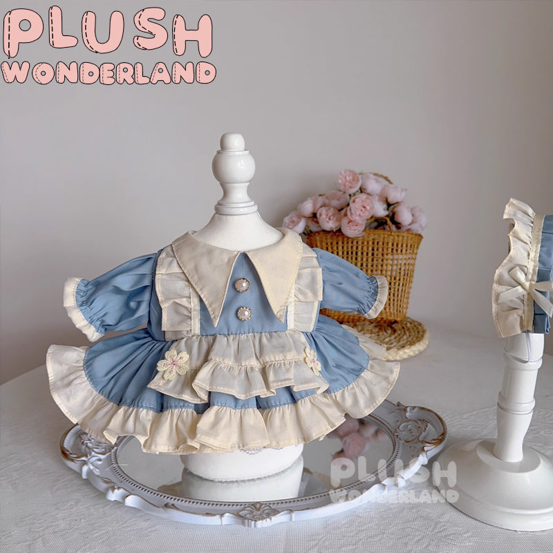 【SOFORT VERFÜGBAR】PLUSH WONDERLAND Puppenkleidung im blauen Vintage-Kleid für 20 cm Puppen