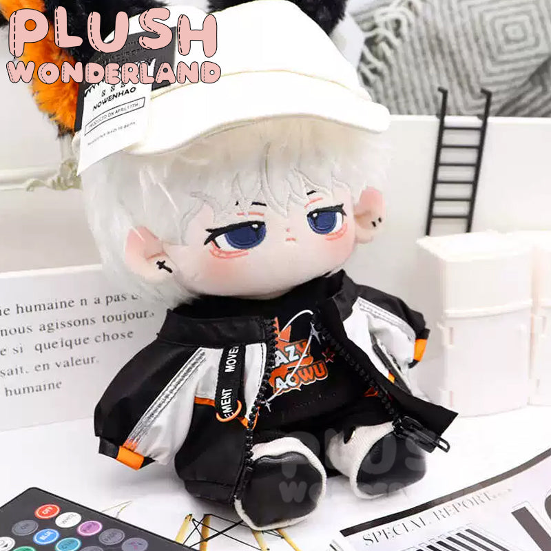 【Auf Lager】Plüschtierkleidung aus dem Wunderland – Cooles, stylisches Outfit, schwarz, 20 cm, Puppenkleidung