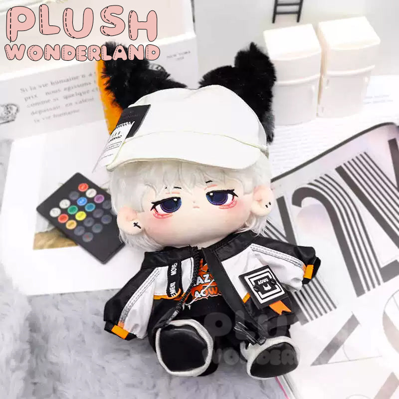 【Auf Lager】Plüschtierkleidung aus dem Wunderland – Cooles, stylisches Outfit, schwarz, 20 cm, Puppenkleidung