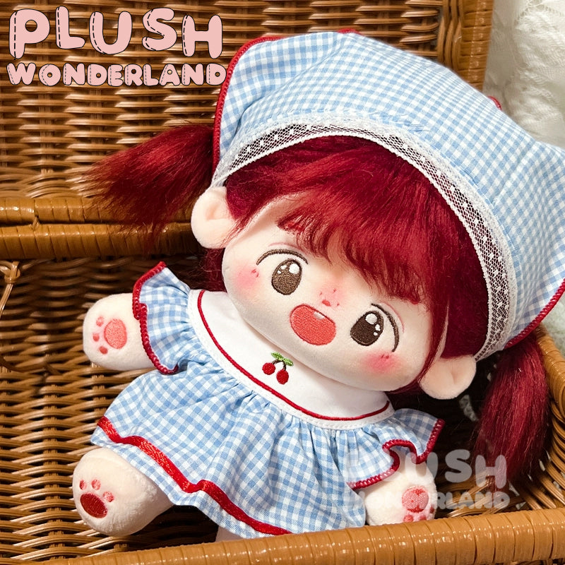 【Auf Lager】Plüsch-Wunderland-Kirschkleid, Plüschpuppenkleidung aus Baumwolle, 10 cm/20 cm