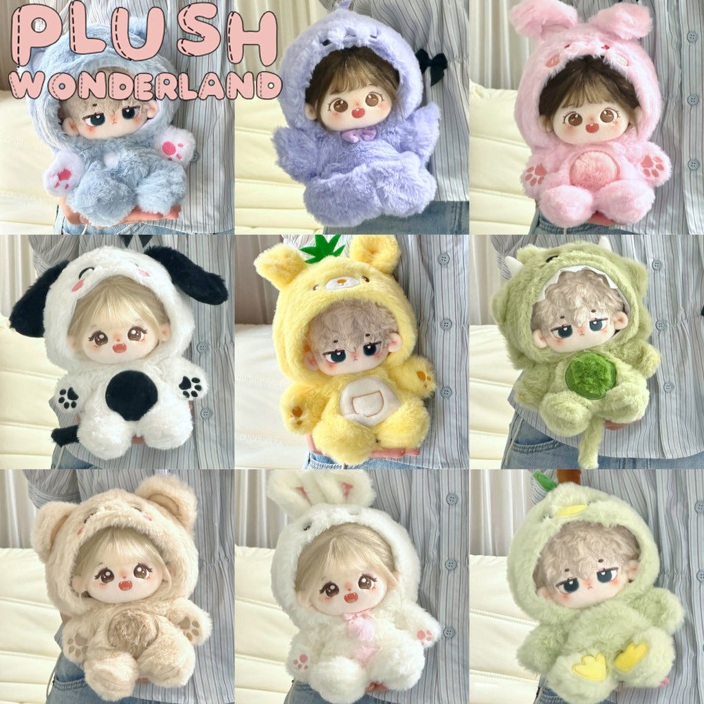 【INSTOCK】PLUSH WONDERLAND Animal Cute Fluffy One-Piece Suit 20CM Doll Clothes