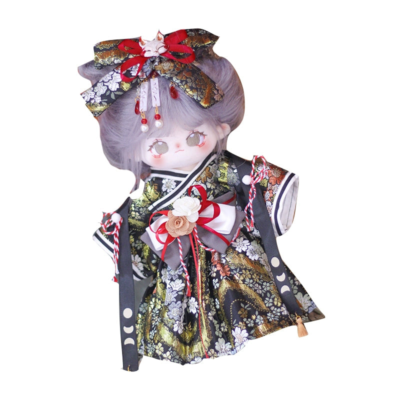 【In Stock】PLUSH WONDERLAND Japanese Kimono Flower Girl Plushies Cotton Doll Clothes 20CM