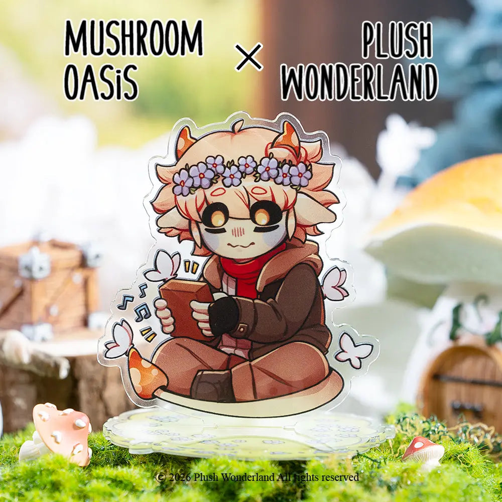 【In Stock】【Authorized】PLUSH WONDERLAND Mushroom Oasis Mychael 8CM Picnic and Flower Acrylic Standees