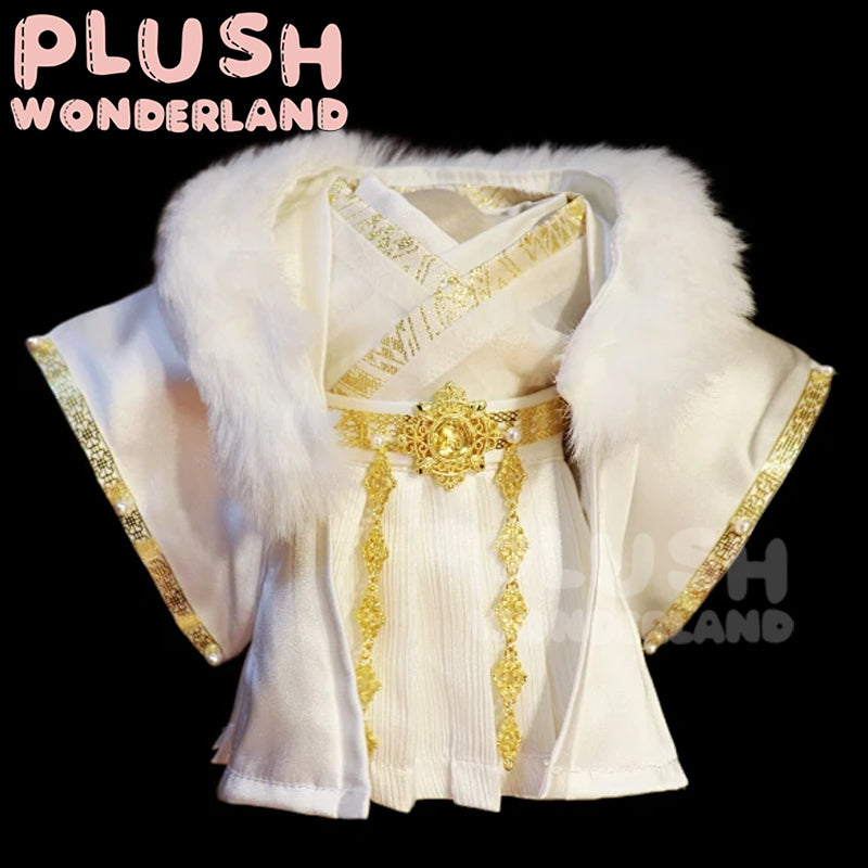 【PRESALE】PLUSH WONDERLAND Traditional style white and gold Fur Collar Suit Set 20CM Doll Clothes - plushwonderland