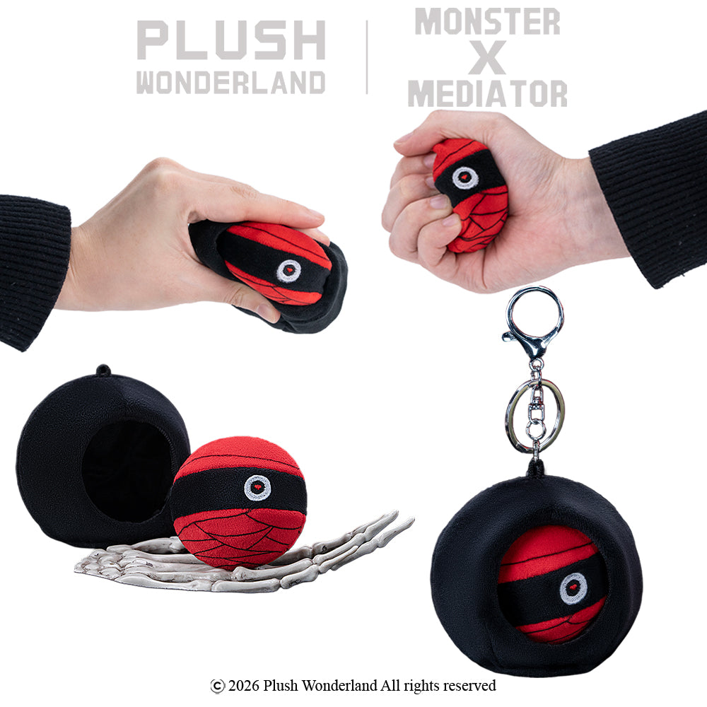 【VORVERKAUF】【Autorisiert】PLUSH WONDERLAND Monster X Mediator NauseAxe404 Plüschtier-Anhänger Dekompressionsball Anti-Stress 