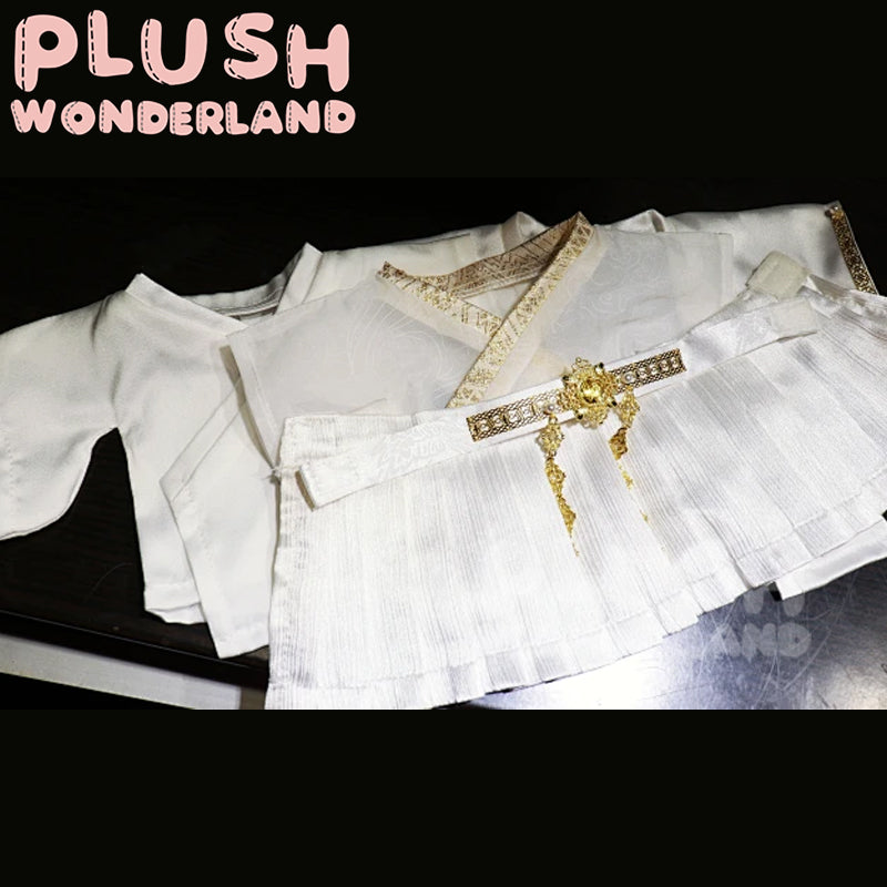 【PRESALE】PLUSH WONDERLAND Traditional style white and gold Fur Collar Suit Set 20CM Doll Clothes - plushwonderland