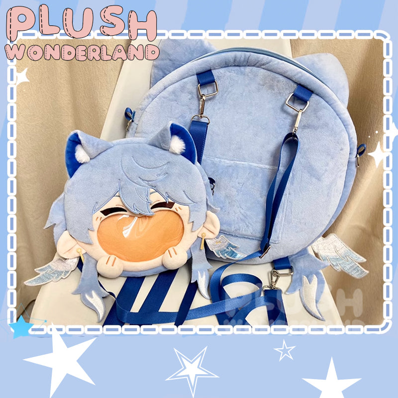 【Auf Lager】Plüsch-Wunderland-Spielpuppe mit großem Mund, Umhängetasche, blau, Itabag, Fanartikel