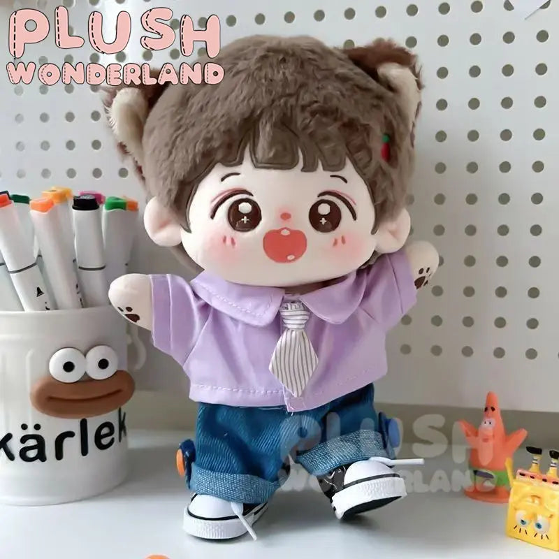 【INSTOCK】PLUSH WONDERLAND Shirt and jeans suit Set 20CM Doll Clothes   【INSTOCK】PLUSH WONDERLAND Shirt and jeans suit Set 20CM Doll Clothes