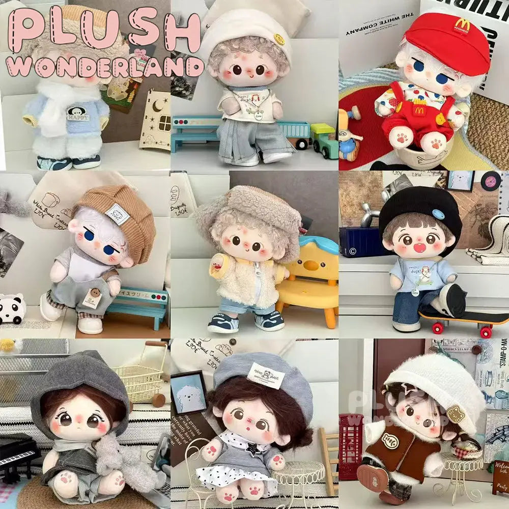 [20CM Doll Clothes] Cute Dress & Overalls Outfit Set
