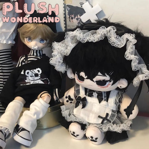 【INSTOCK】PLUSH WONDERLAND Black Lace Maid Suit  10CM/ 20CM Doll Clothes - plushwonderland