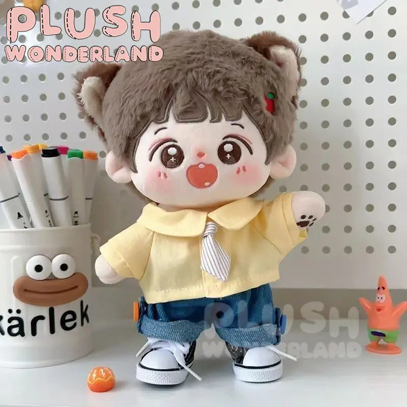 【INSTOCK】PLUSH WONDERLAND Shirt and jeans suit Set 20CM Doll Clothes   【INSTOCK】PLUSH WONDERLAND Shirt and jeans suit Set 20CM Doll Clothes