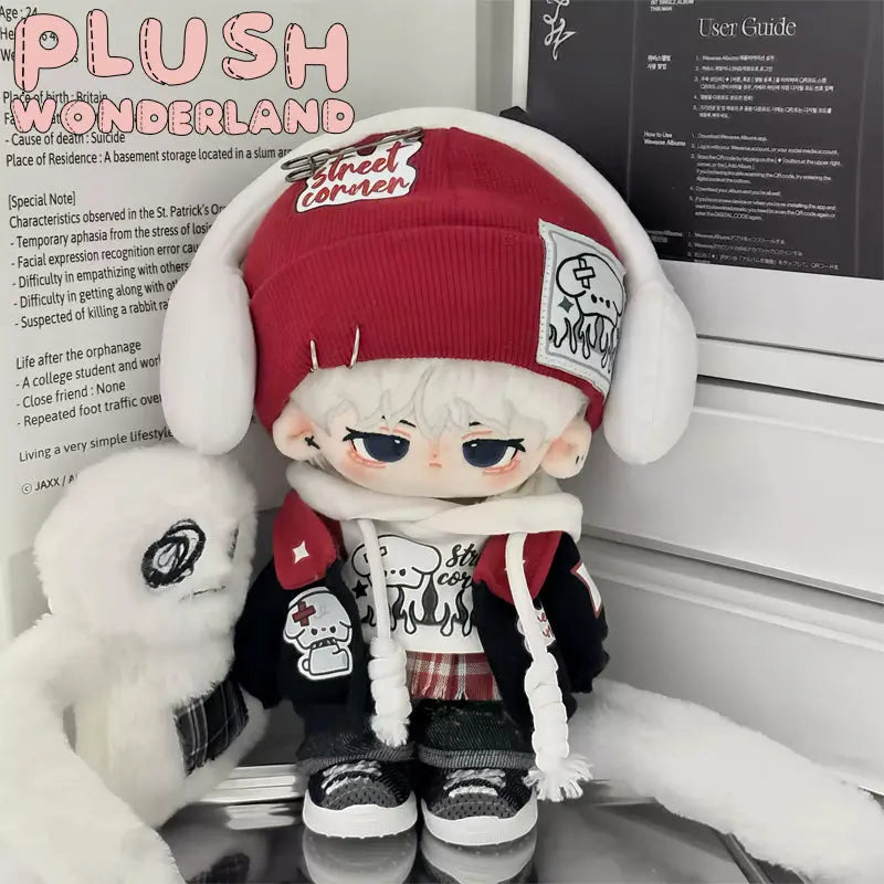【IN STOCK】PLUSH WONDERLAND Vintage Cool Dog Hoodie 20CM Doll Clothes - plushwonderland