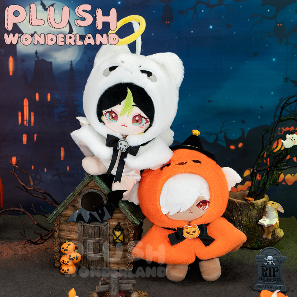 【IN STOCK】PLUSH WONDERLAND Doll Clothes 10CM Halloween Cloak White Orange