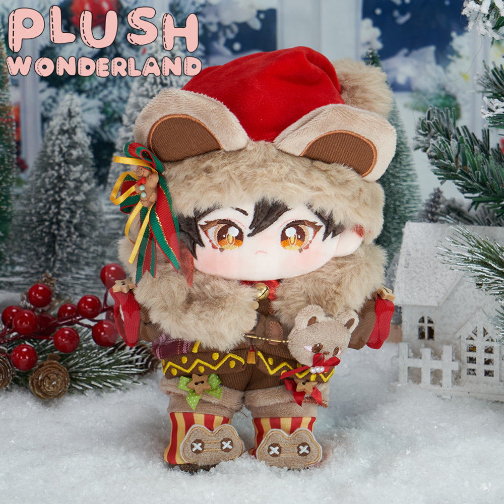 【IN STOCK】PLUSH WONDERLAND Christmas Bear Cotton Doll Clothes 20CM Fluffy Hat Sweater