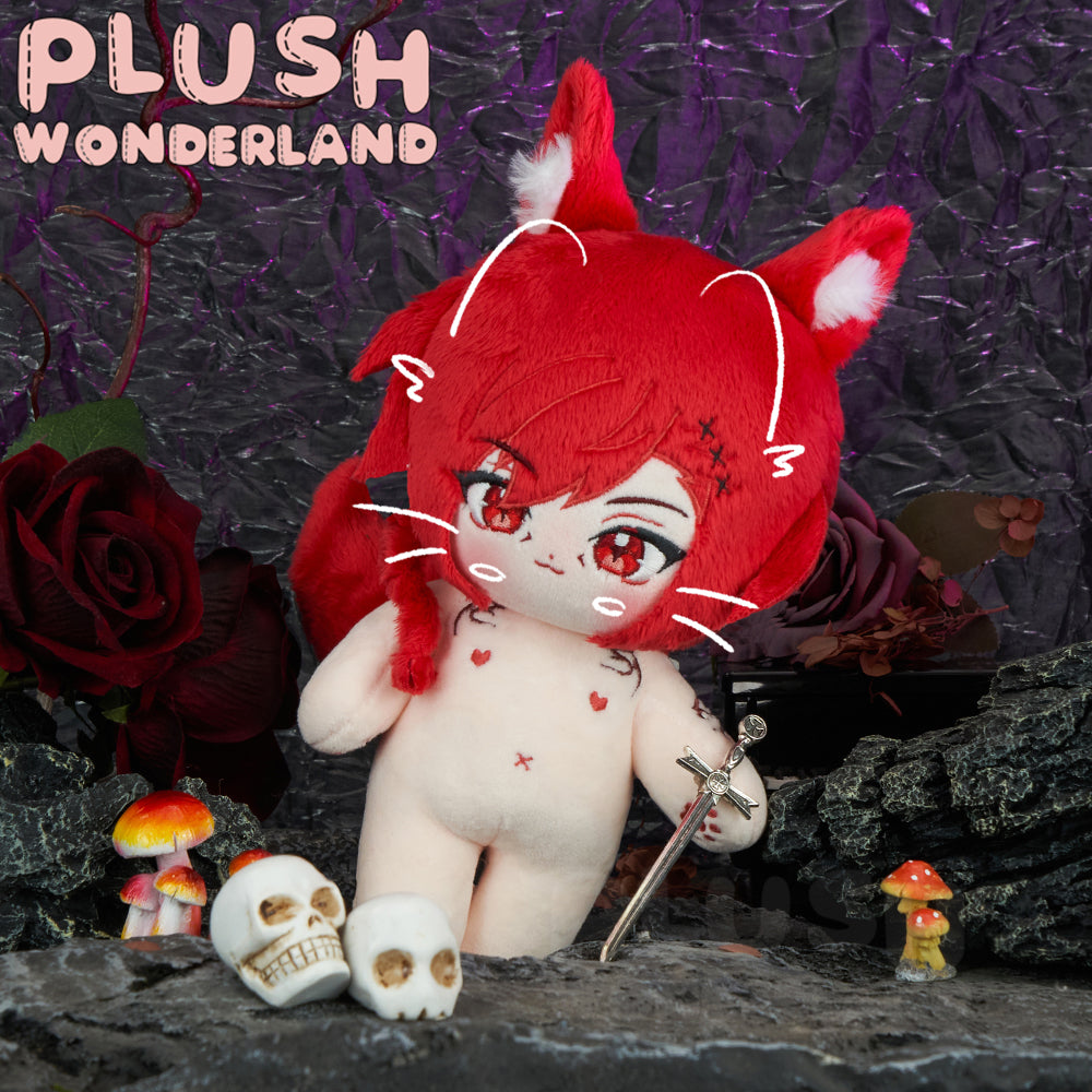 【Ausverkauft】Plüschtier „Wunderland“ – Rote Katze – Baumwollpuppe, 20 cm, Fan-Herstellung
