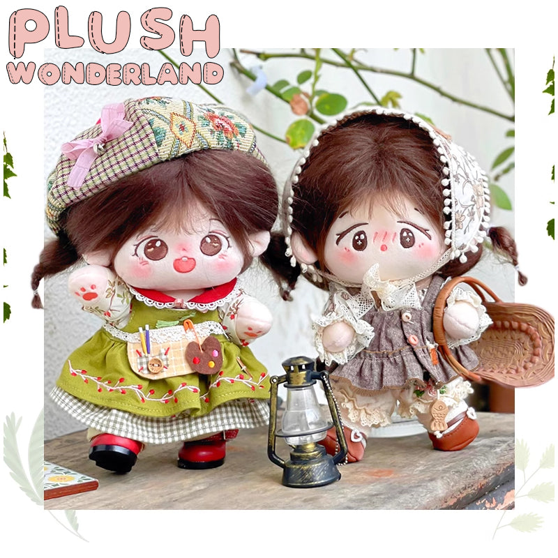 【Auf Lager】Plüsch-Wunderland-Puppenkleidung für Mädchen (20 cm, Waldgrün/Braun) – Rock