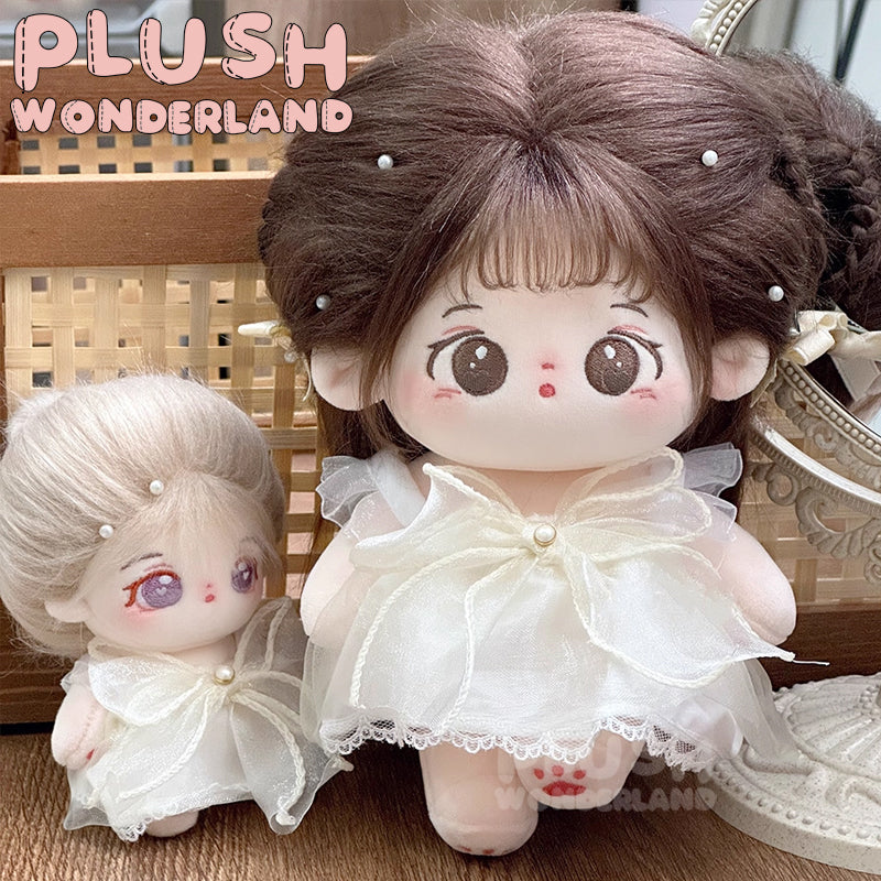 【SOFORT VERFÜGBAR】PLUSH WONDERLAND Weißes Spitzenkleid für 10/20 cm Puppenkleidung