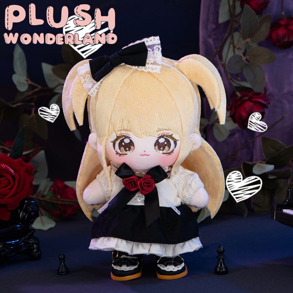 【Ausverkauft】Plüschtier WONDERLAND Anime Apple Berry Sugar Puppe, 20 cm, Fan-Herstellung, süßes schwarzes Outfit