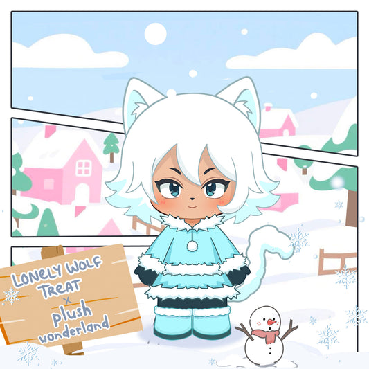 【PRESALE】【Authorized】PLUSH WONDERLAND Lonely Wolf Treat Moxie 20CM Plushie Cotton Doll