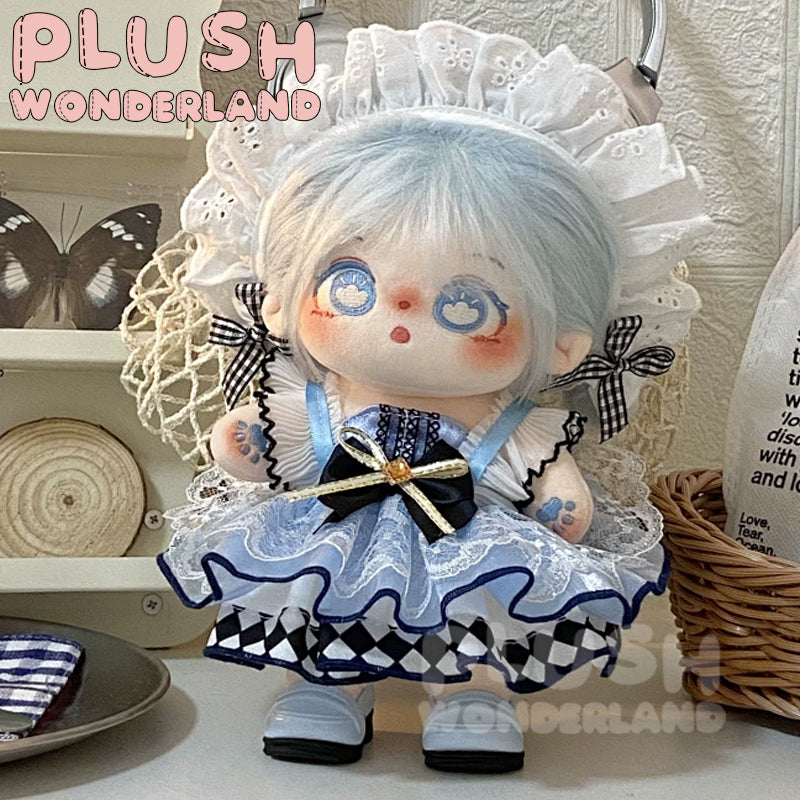 【Auf Lager】Plüschpuppe „Alice im Wunderland“ – Blaues Petticoat-Kleid für 20 cm große Puppen