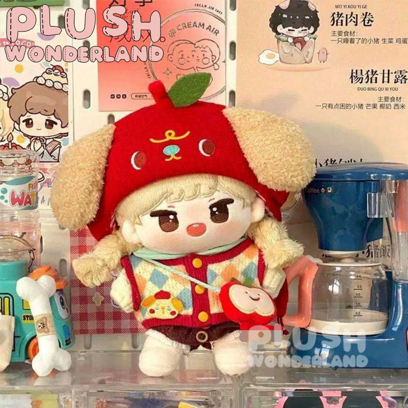 【IN STOCK】PLUSH WONDERLAND Cute Little Apple Dog Plushies Cotton Doll Clothes 20CM