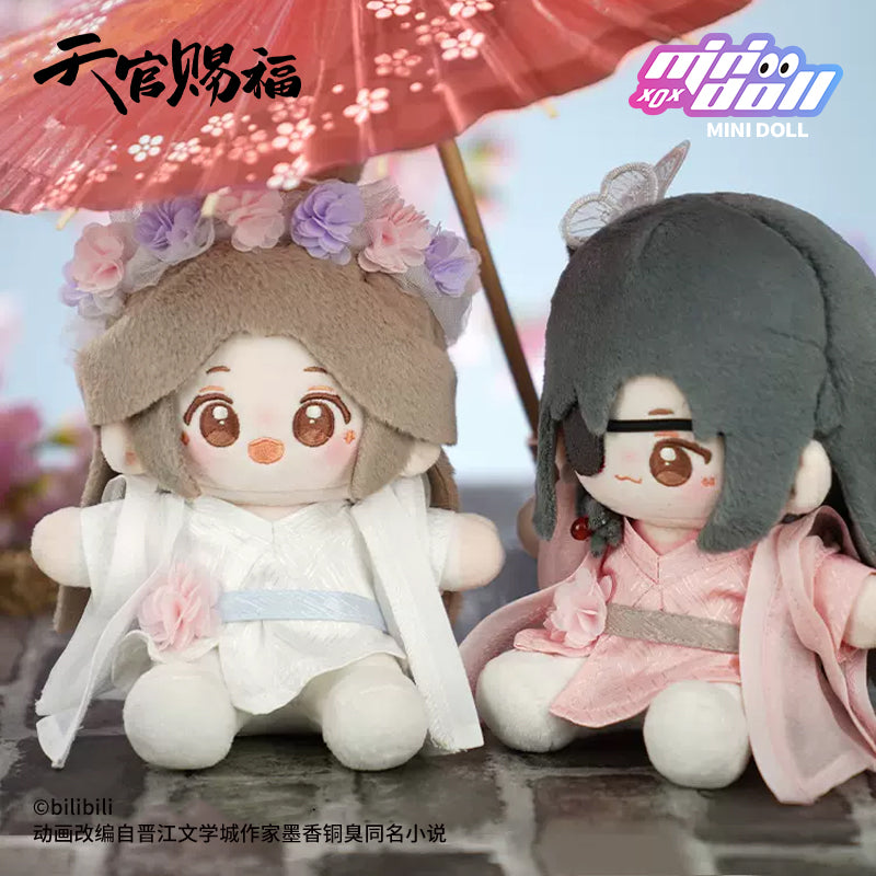 【PRESALE】PLUSH WONDERLAND Heaven Official's's Blessing Hua Cheng/Xie Lian Plush Cotton 15CM Sitting Posable Doll Qbaby Splendid Flower Series