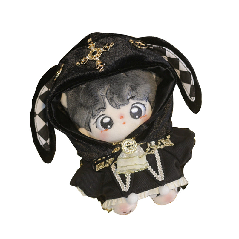 【VORVERKAUF】Plüschtier Edward Dark Rabbit aus dem Wunderland, 10 cm, mit Baumwollkleidung