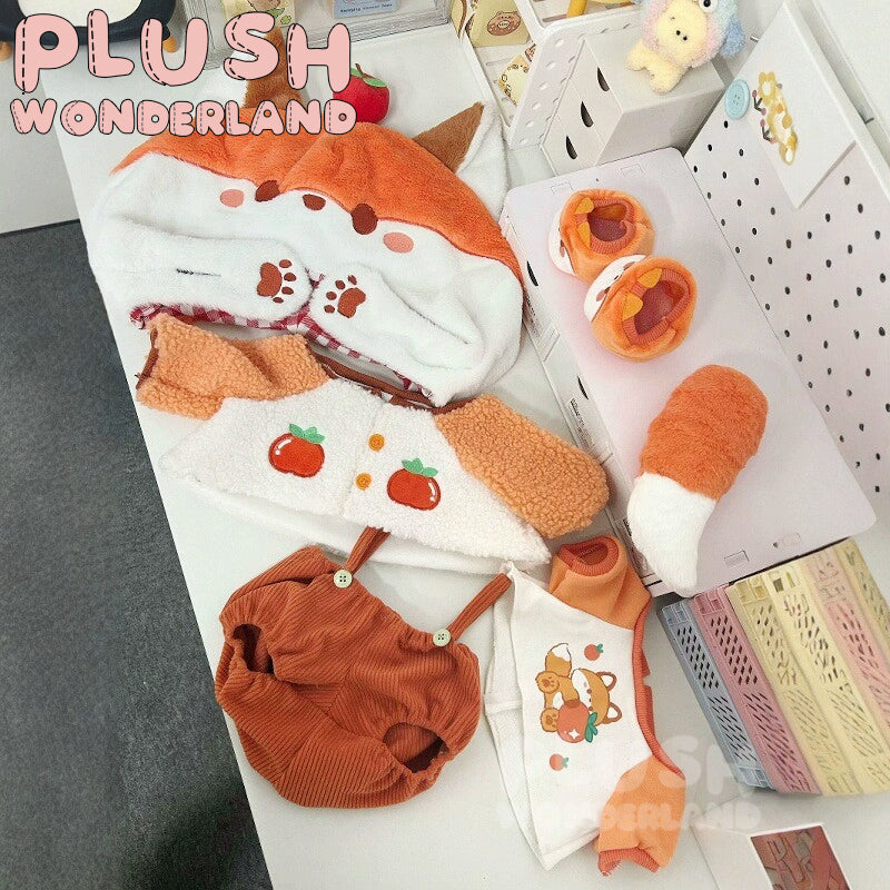 【In Stock】PLUSH WONDERLAND Apple  Fox And Orange Dog Plushies Cotton Doll Clothes 10CM/20CM