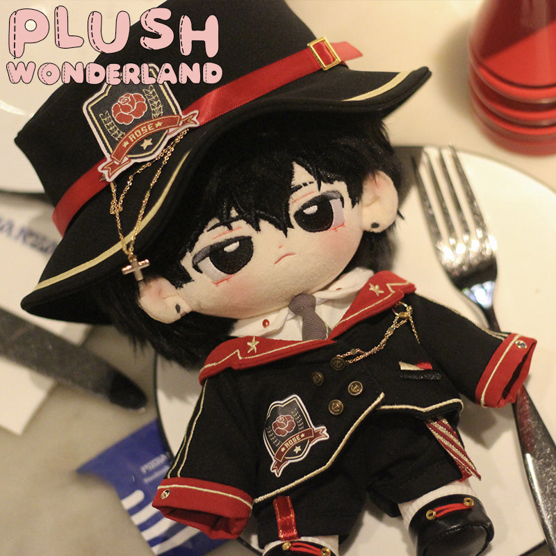 【In Stock】PLUSH WONDERLAND Dark Night Rose Red and Black Uniform Plush Cotton Doll Clothes 20 CM