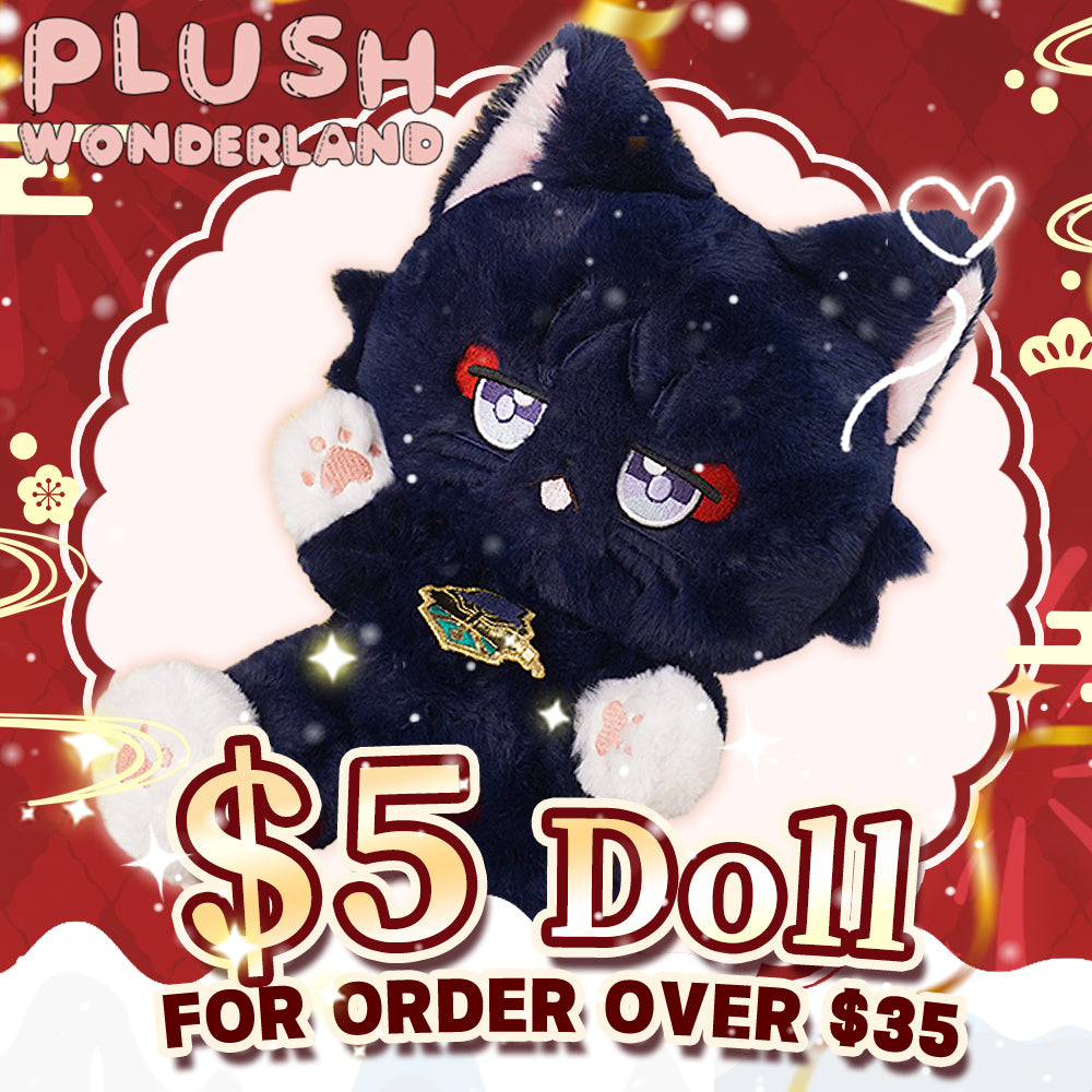 【Only $5】【In Stock】PLUSH WONDERLAND Game Genshin Impact Scaramouche  Cotton Doll Plush 20CM Wanderer Cat Plushies FANMADE