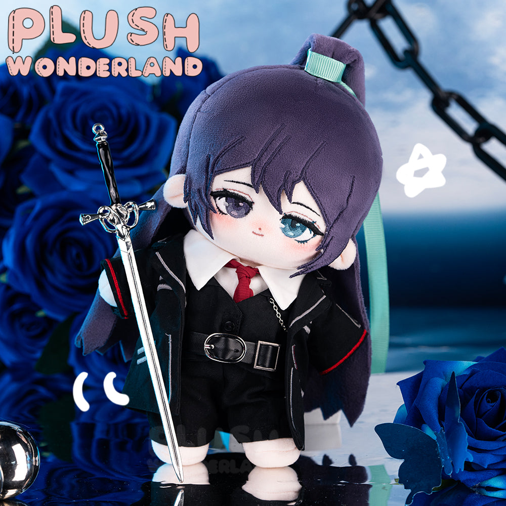 【Ausverkauft】Plüschtier aus dem Wunderland mit hohem lila Pferdeschwanz, 20 cm, aus Baumwolle, handgefertigt