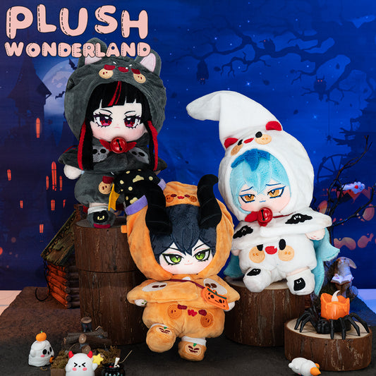 【IN STOCK】PLUSH WONDERLAND Doll Clothes 20CM Halloween Black Cat/ Ghost/ Pumpkin Cloak White Orange Black
