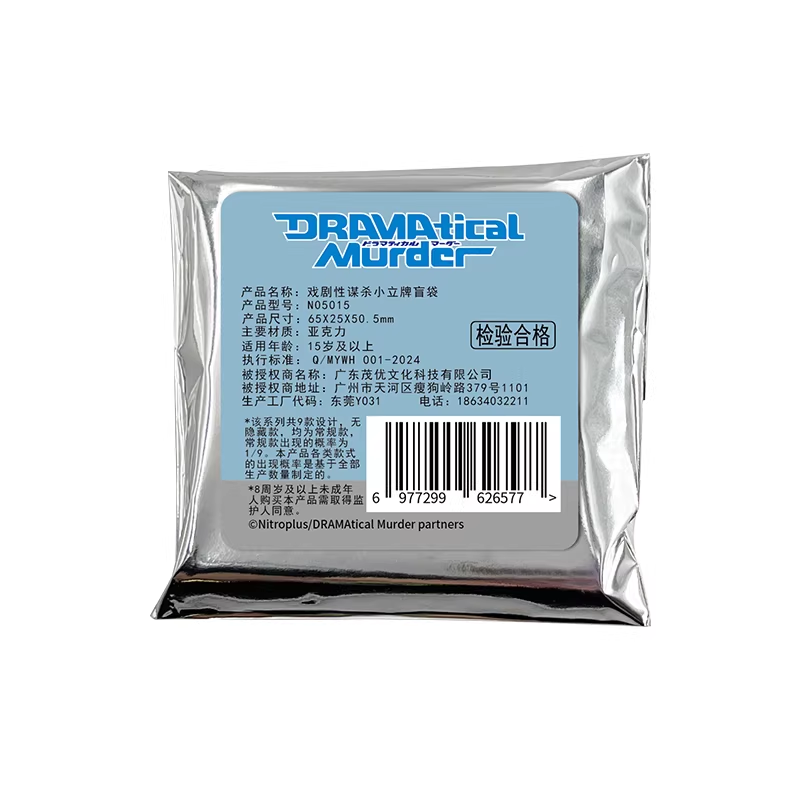 【In Stock】PLUSH WONDERLAND Dramatic Murder Character Badge Acrylic Transparent Card - plushwonderland