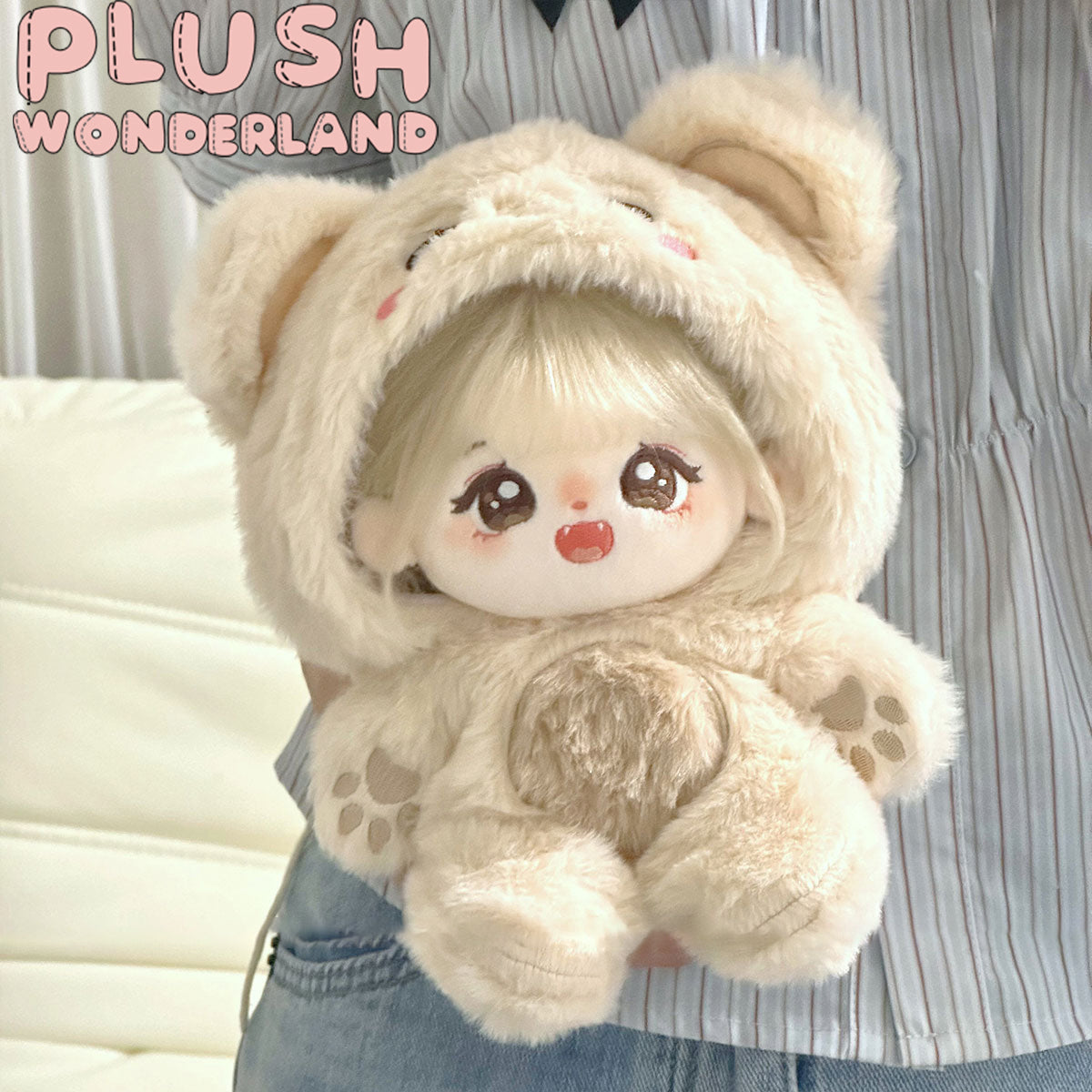 【INSTOCK】PLUSH WONDERLAND Animal Cute Fluffy One-Piece Suit 20CM Doll Clothes