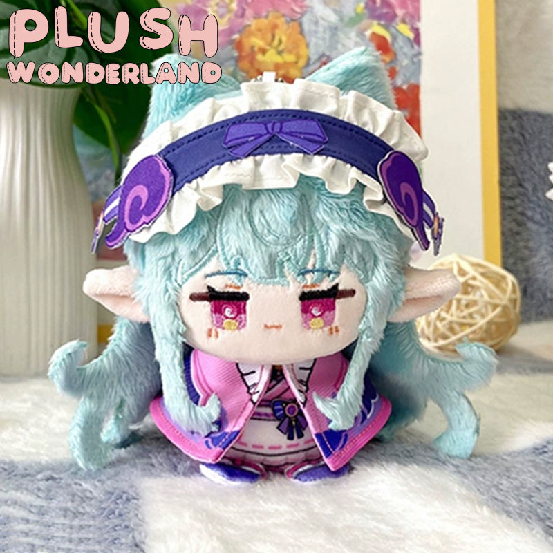 【Auf Lager】Plüsch-Wunderland-Puppe mit blauen Haaren, sitzend, Schlüsselanhänger, Baumwollpuppe, Anhänger, 10 cm, handgefertigt