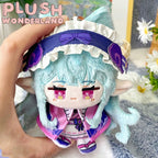 【Auf Lager】Plüsch-Wunderland-Puppe mit blauen Haaren, sitzend, Schlüsselanhänger, Baumwollpuppe, Anhänger, 10 cm, handgefertigt