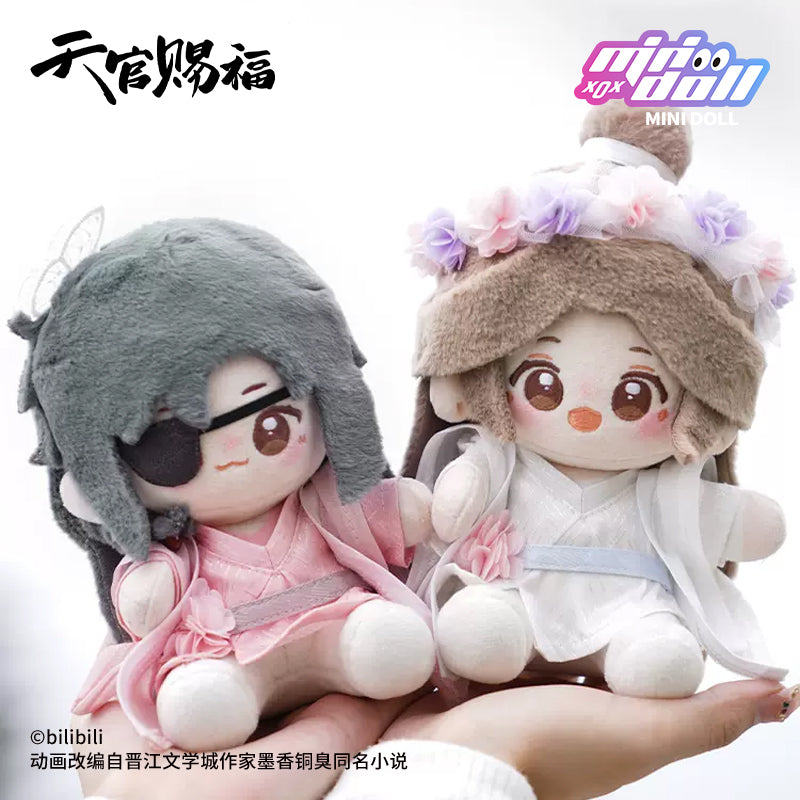 【PRESALE】PLUSH WONDERLAND Heaven Official's's Blessing Hua Cheng/Xie Lian Plush Cotton 15CM Sitting Posable Doll Qbaby Splendid Flower Series