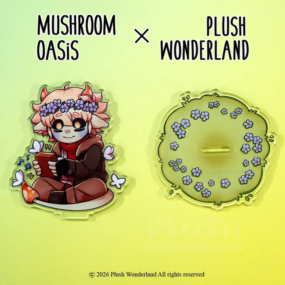 【In Stock】【Authorized】PLUSH WONDERLAND Mushroom Oasis Mychael 8CM Picnic and Flower Acrylic Standees