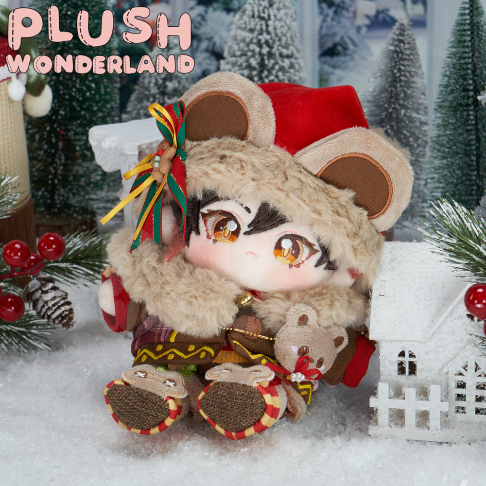 【IN STOCK】PLUSH WONDERLAND Christmas Bear Cotton Doll Clothes 20CM Fluffy Hat Sweater