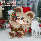 【IN STOCK】PLUSH WONDERLAND Christmas Bear Cotton Doll Clothes 20CM Fluffy Hat Sweater