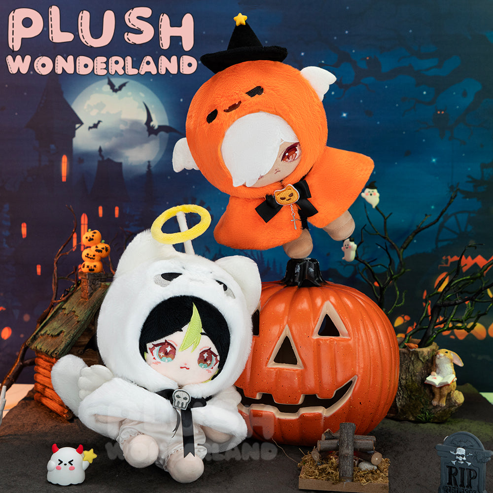 【IN STOCK】PLUSH WONDERLAND Doll Clothes 10CM Halloween Cloak White Orange
