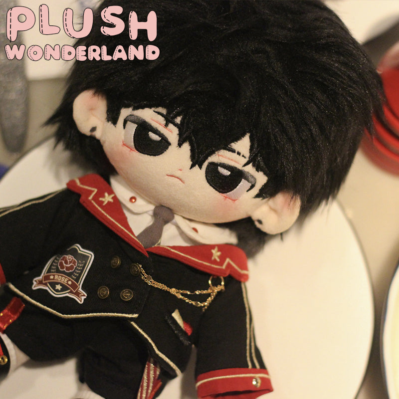【In Stock】PLUSH WONDERLAND Dark Night Rose Red and Black Uniform Plush Cotton Doll Clothes 20 CM