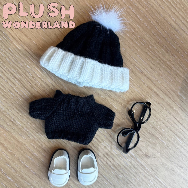 【Auf Lager】Plüschtier „Wunderland“ mit schwarzem Pullover, Baumwollkleidung, 10 cm