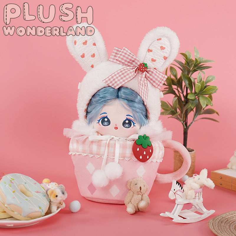 【In Stock】PLUSH WONDERLAND Rabbit Bunny Coffee Cup Cute Plushies Plush Cotton Doll Clothes Bag 20 CM