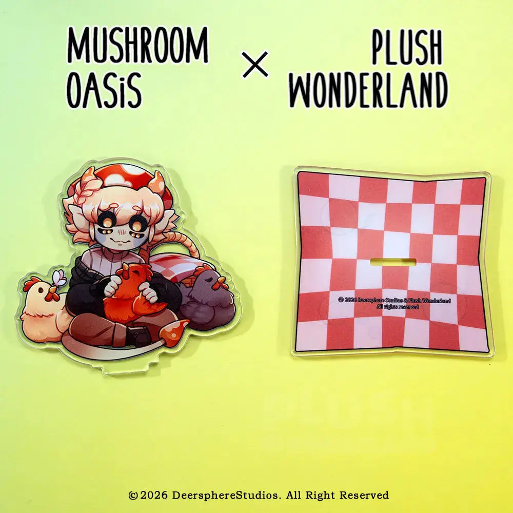 【In Stock】【Authorized】PLUSH WONDERLAND Mushroom Oasis Mychael 8CM Picnic and Flower Acrylic Standees   【In Stock】【Authorized】PLUSH WONDERLAND Mushroom Oasis Mychael 8CM Picnic and Flower Acrylic Standees