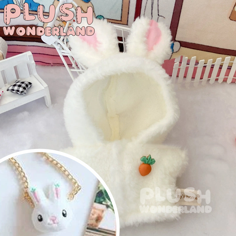 【IN STOCK】PLUSH WONDERLAND Easter Rabbit Fluffy coat Plushies Cotton Doll Clothes 20CM