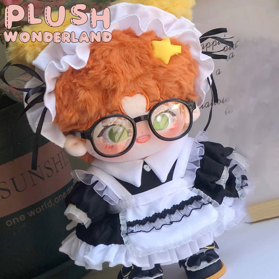 【INSTOCK】PLUSH WONDERLAND Black Lace Maid Suit  10CM/ 20CM Doll Clothes
