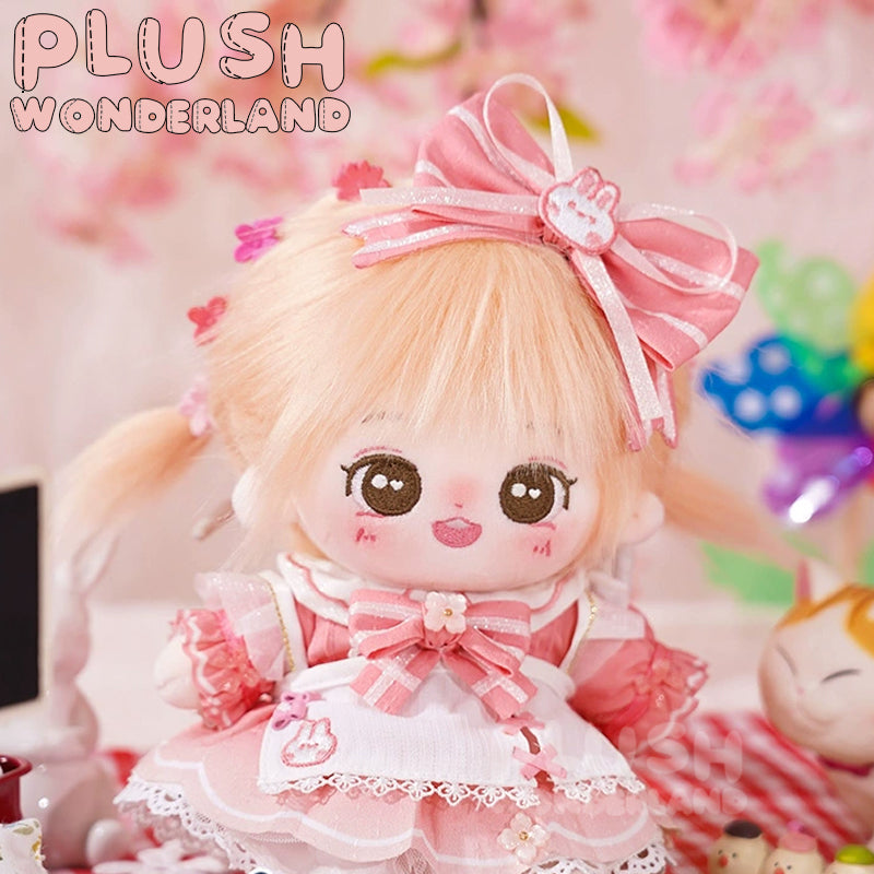 【PRESALE】PLUSH WONDERLAND Fluffy Doll 20CM And Sakura Pink Cotton Doll Clothes