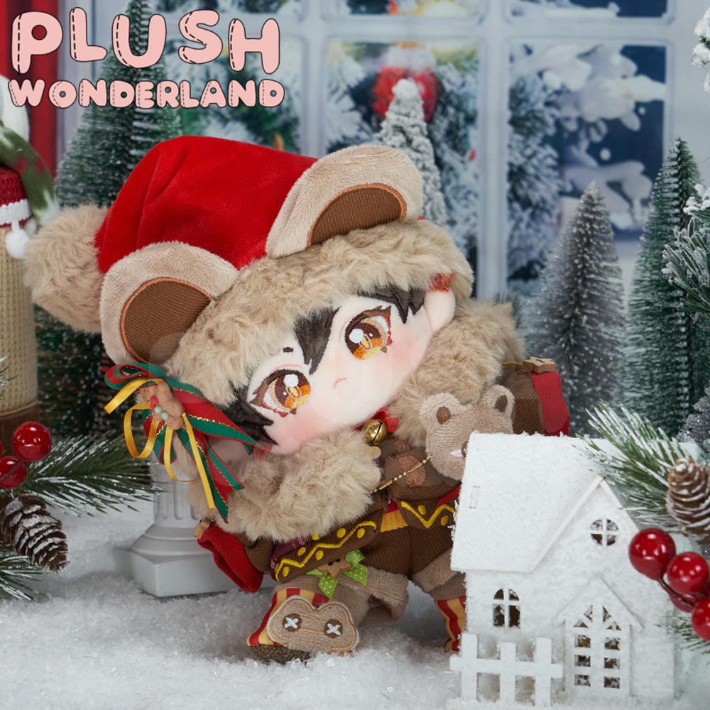 【IN STOCK】PLUSH WONDERLAND Christmas Bear Cotton Doll Clothes 20CM Fluffy Hat Sweater